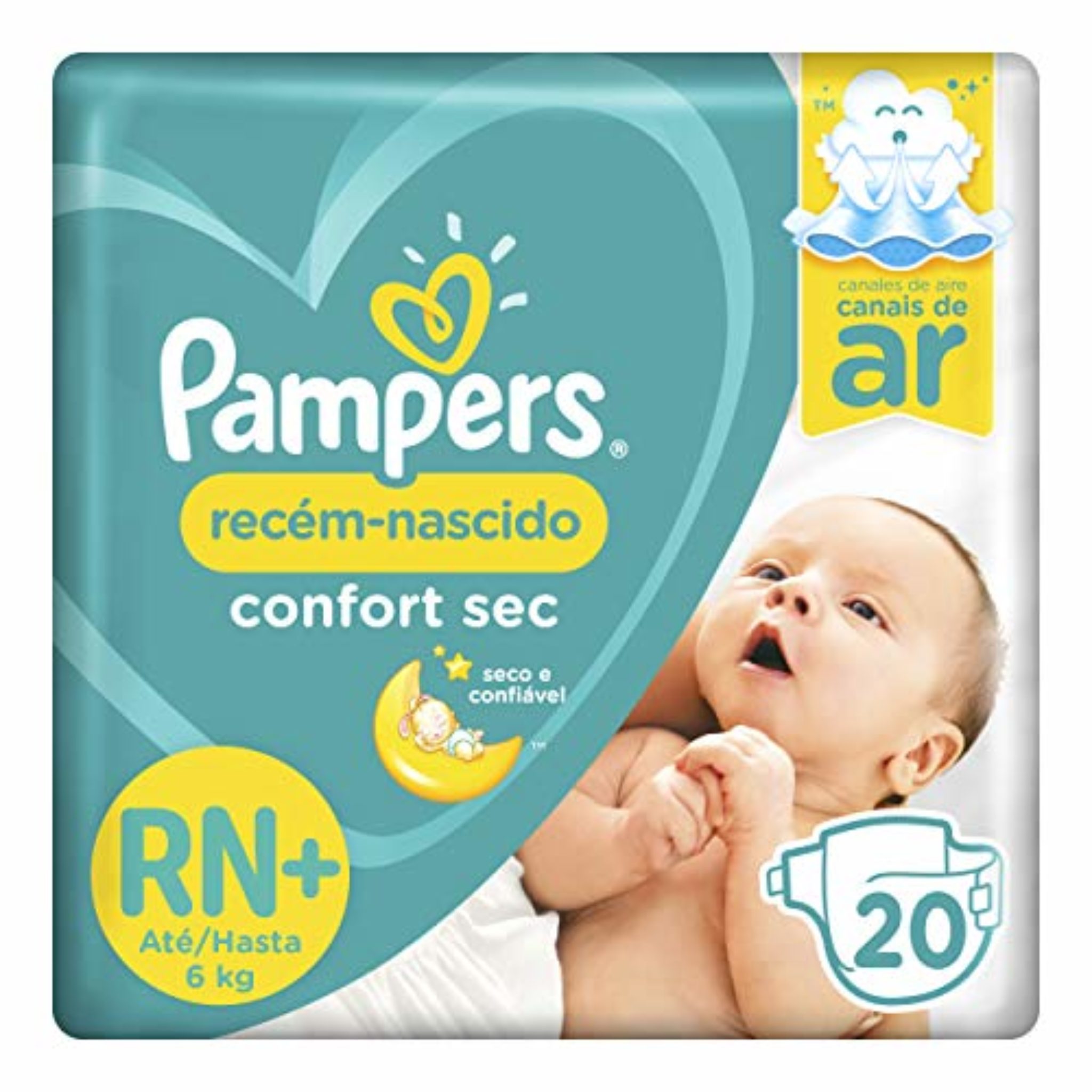 Fralda Descartável Pampers Confort Sec Rn 36 Unidades