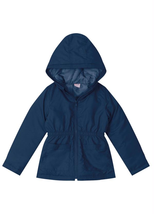 Rovitex Kids – Parka Infantil Feminina com Capuz Azul