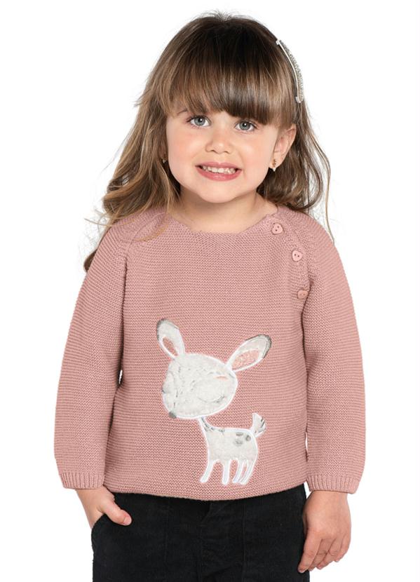 Trick Nick – Casaco Infantil Tricô Rosa