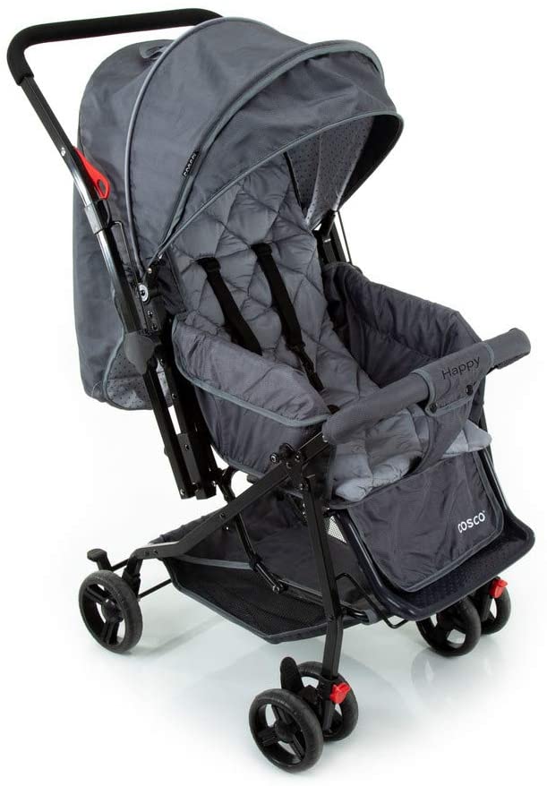 Carrinho de Bebê Happy – Cinza