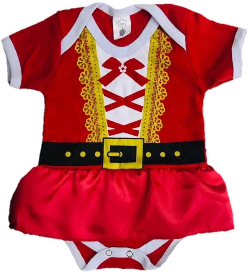 Body Bebe Mesversário Temático Roupa de Bebê Natal Menina