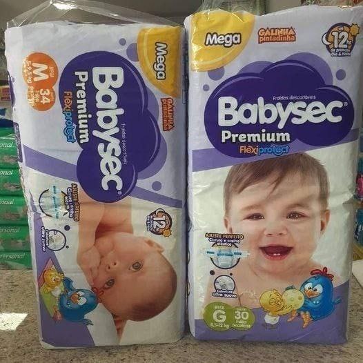 Fralda Babysec Galinha Pintadinha Premium M e G