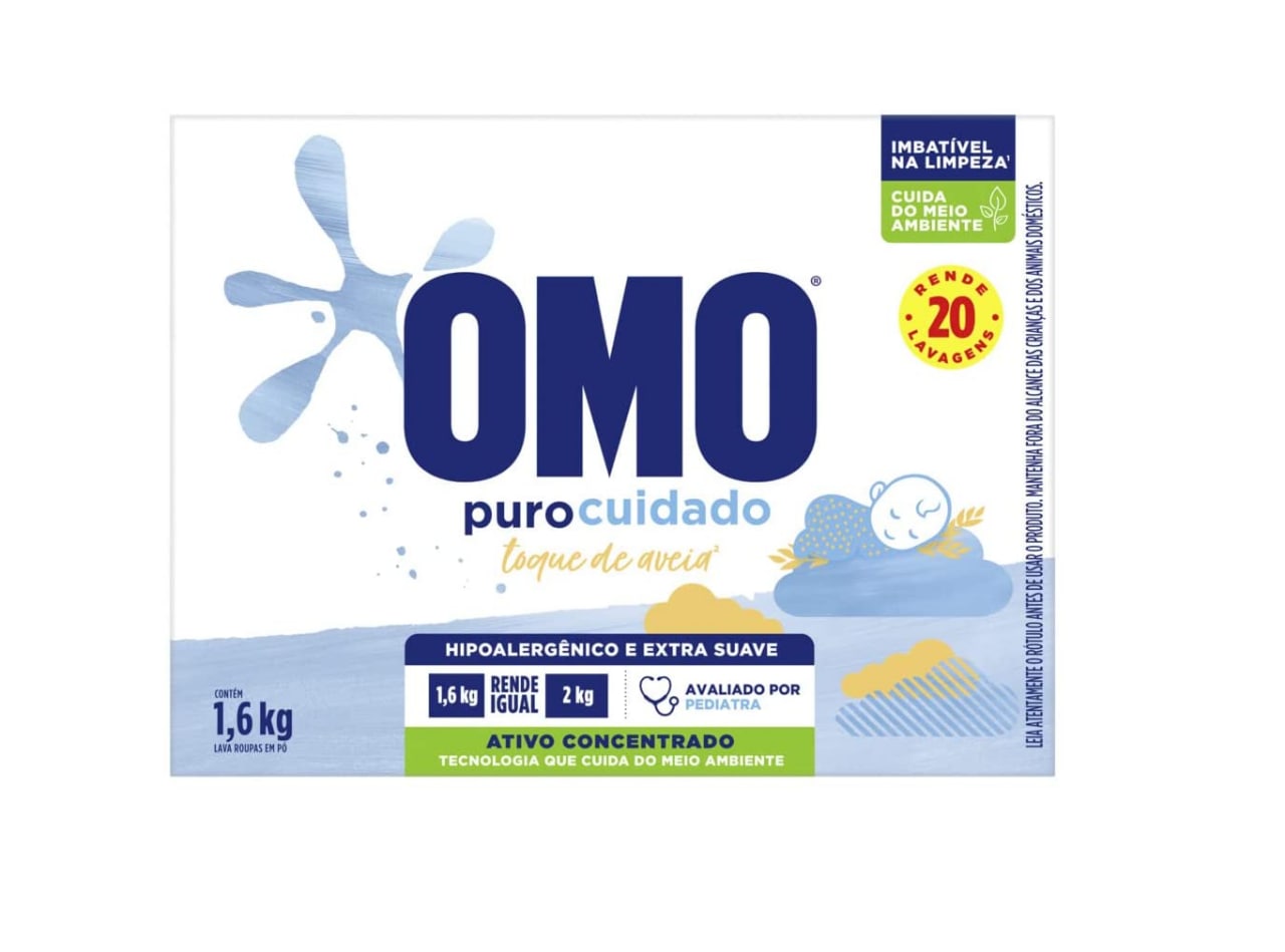 Sabão em Pó Omo Puro Cuidado 1.6kg Sabão em Pó Omo Puro Cuidado 1.6kg