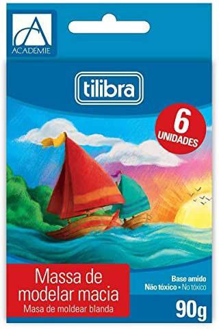 Massa para Modelar Macia 90g 6 Cores Académie,Tilibra Massa para Modelar Macia 90g 6 Cores Académie,Tilibra
