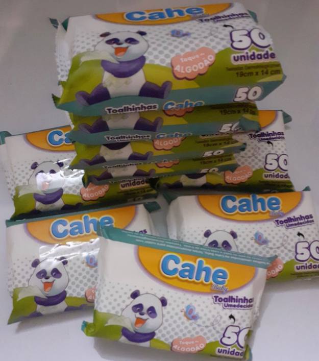 Toalhinhas Umedecidas, Cahe Baby 50 Unidades Toalhinhas Umedecidas, Cahe Baby 50 Unidades