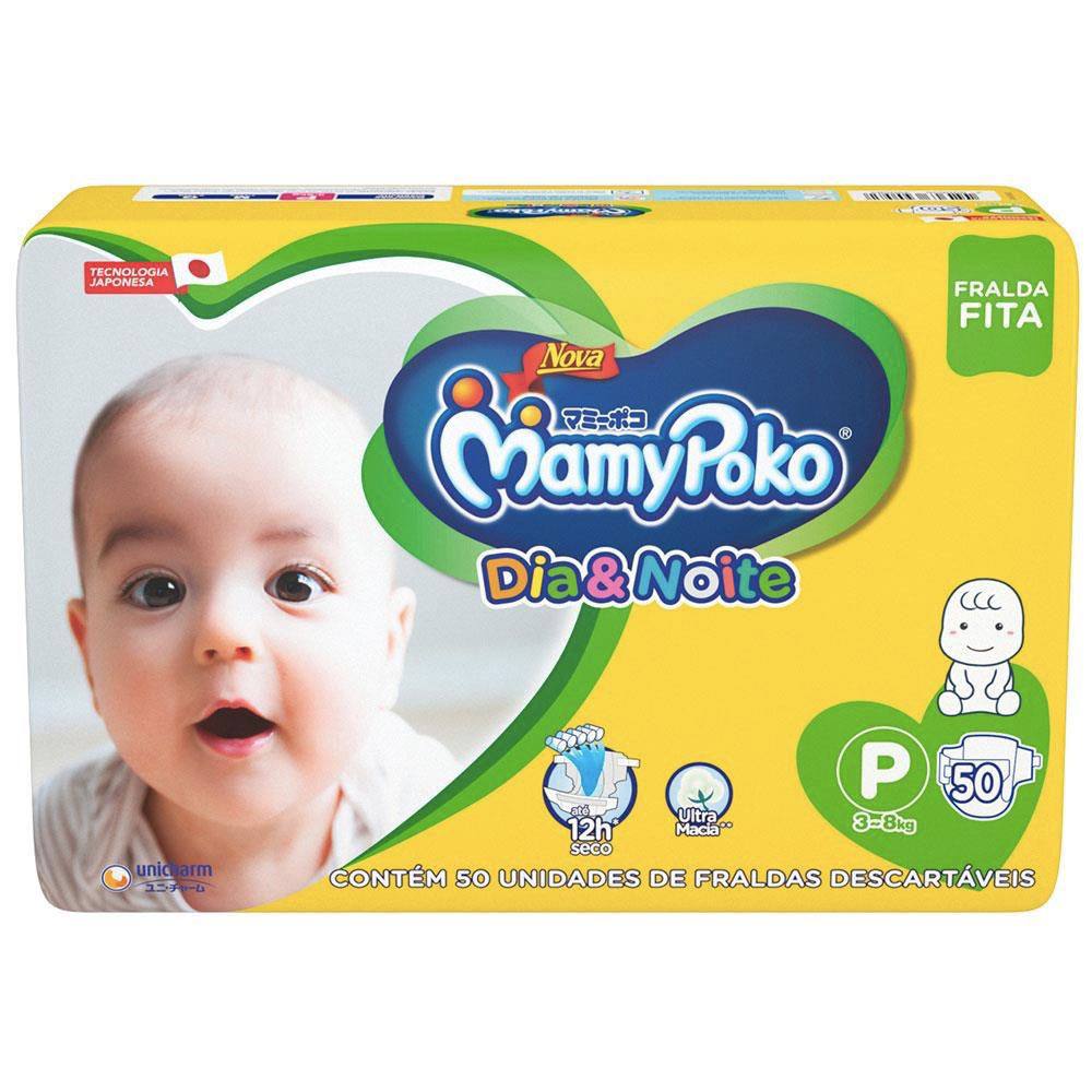 Fralda Fita MamyPoko Dia e Noite P - 50 Unidades Fralda Fita MamyPoko Dia e Noite P - 50 Unidades