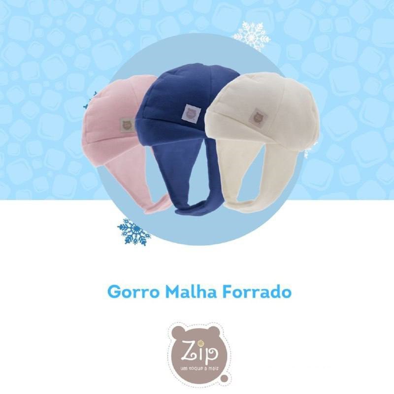 😍 Gorro Malha Forrado, Zip