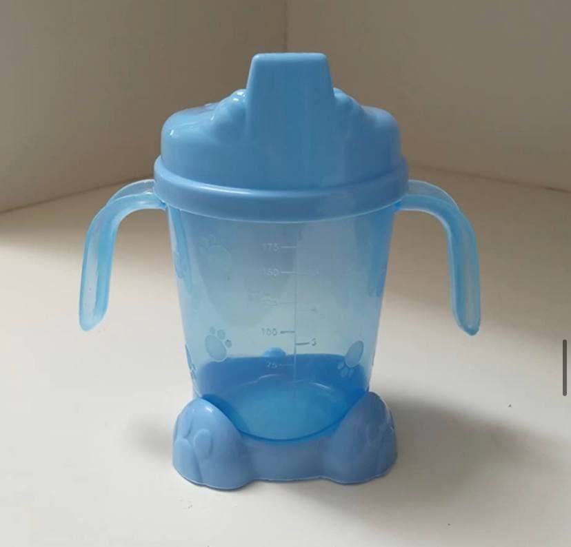 Porta Suco Urso c/Alça e com Pé Translúcido, Adoleta Bebê, Azul