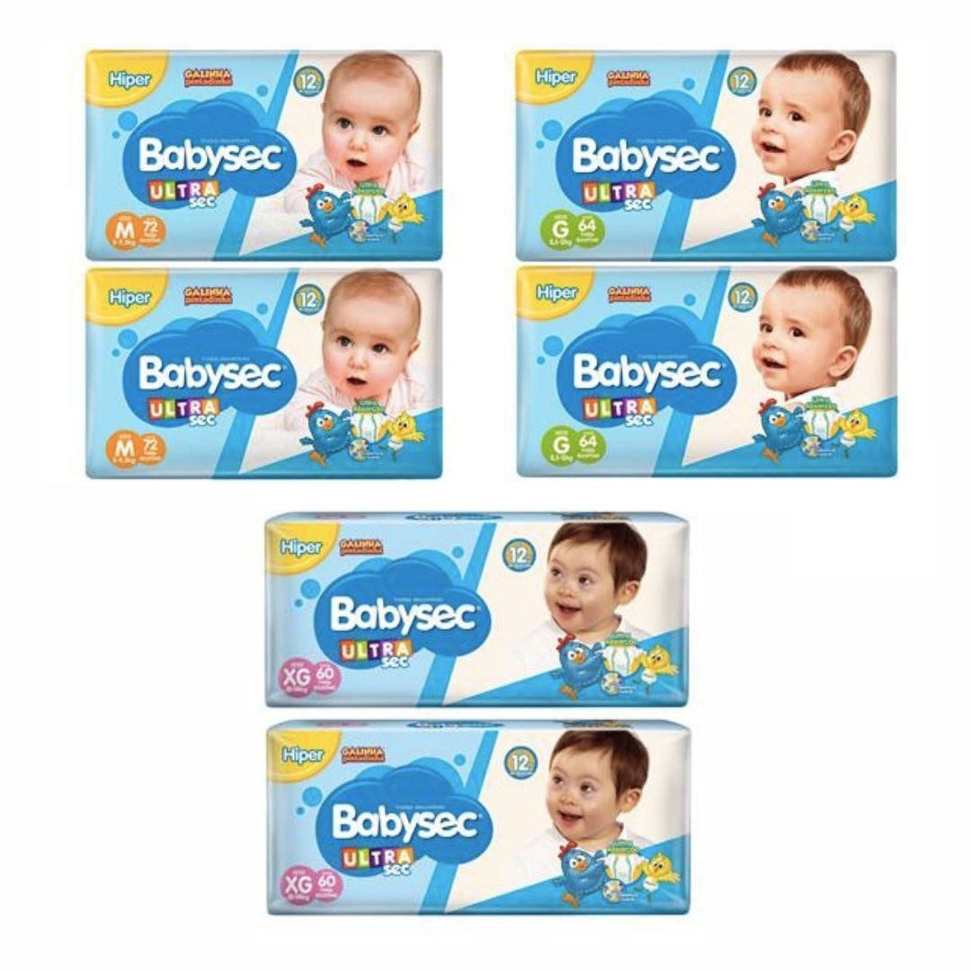 Fralda Babysec UltraSec Galinha Pintadinha M G e XG
