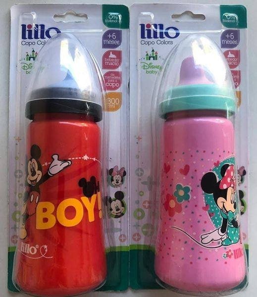 Copo Colors Disney com Bico em TPE - Lillo Minnie ou Mickey
