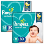 Kit Fralda Pampers Confort Sec