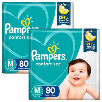 Kit Fralda Pampers Confort Sec