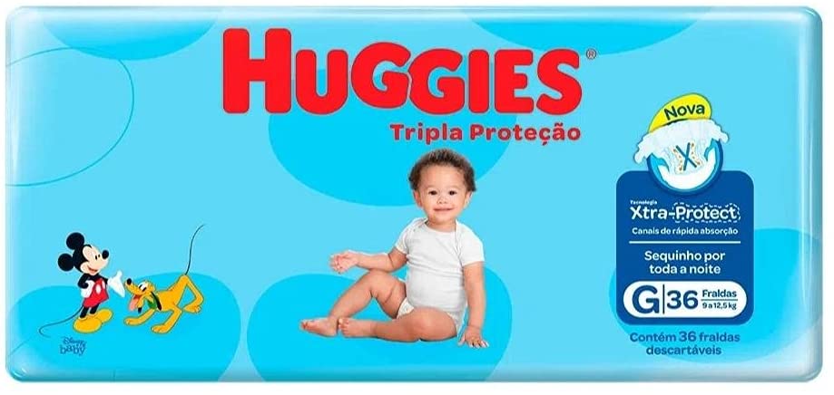 Fralda Huggies Tripla Proteção G - 36 Fraldas