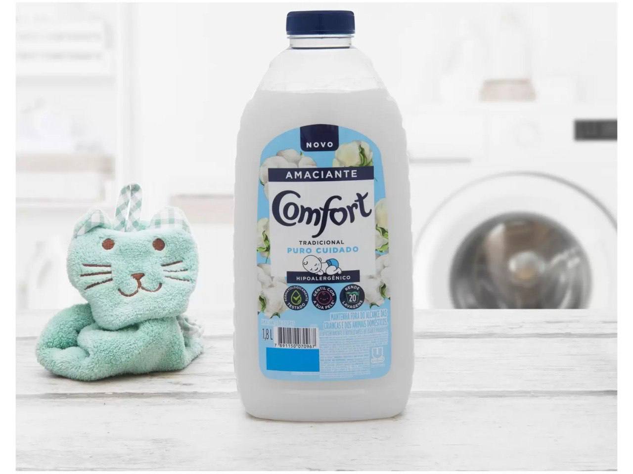 *Amaciante de Roupa Diluído Tradicional Puro Cuidado Comfort Frasco 1, 8l, Comfort* *Amaciante de Roupa Diluído Tradicional Puro Cuidado Comfort Frasco 1, 8l, Comfort*