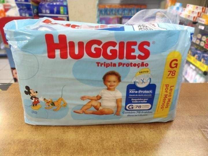 Fralda Huggies Tripla Proteção G - 78 Fraldas