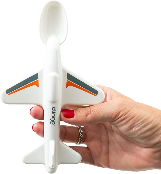 😍 Colher Infantil Aviãozinho, Clingo