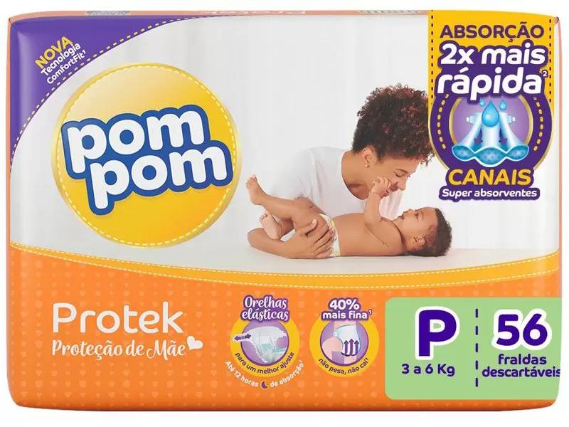 Fralda Pom Pom Protek Proteção de Mãe Mega