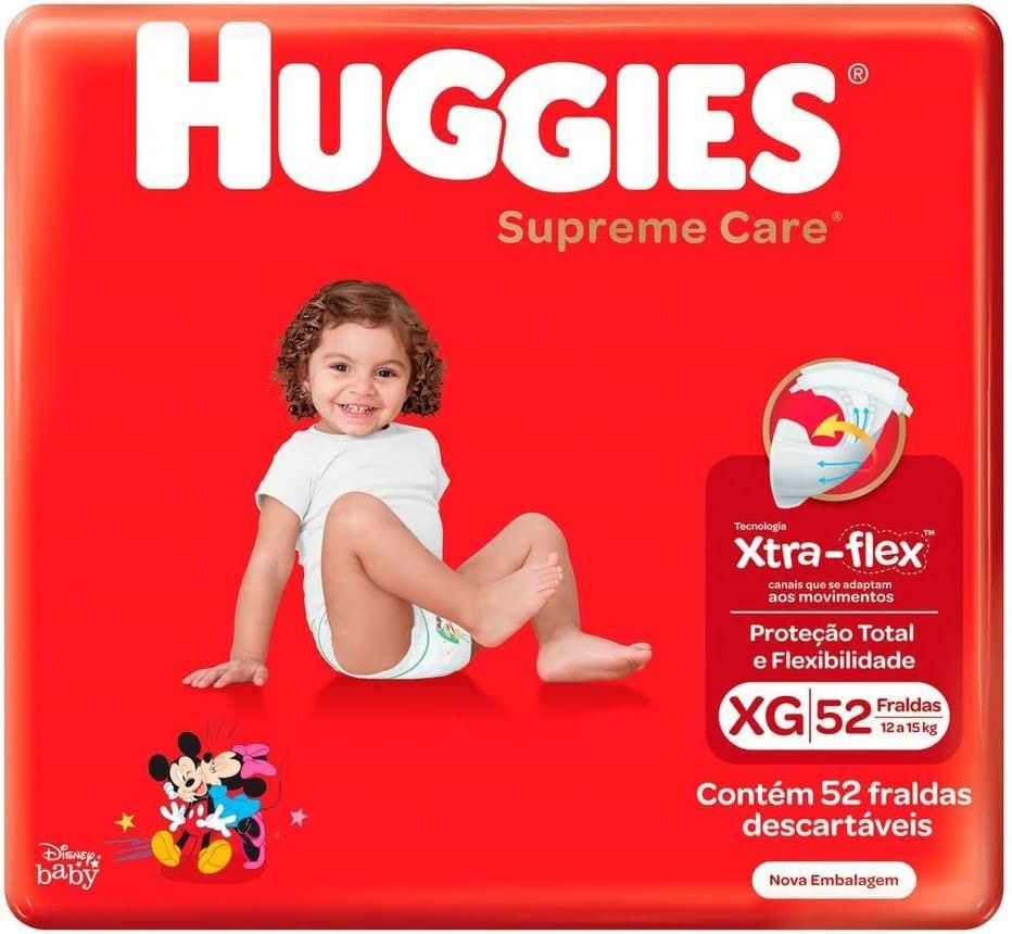 Fralda Huggies Supreme Care XG - 52 fraldas