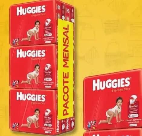 Pacote mensal Huggies 🔝 G-192 fraldas