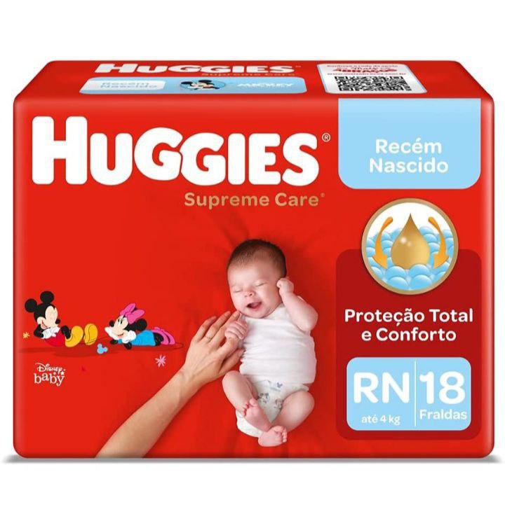 Fralda Huggies Supreme Care Rn - 18 Fraldas