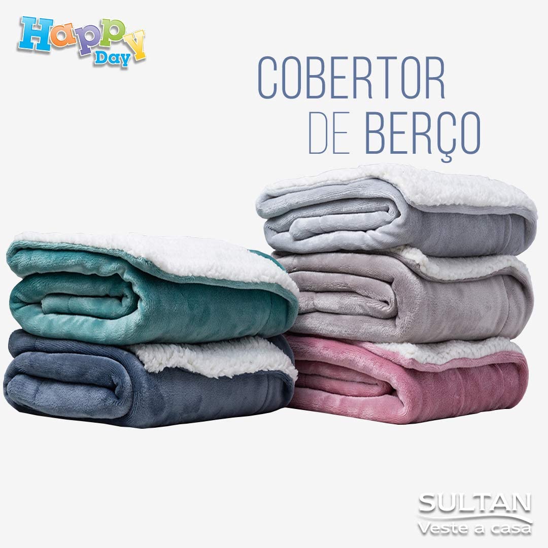 😍 Cobertor Berço Sherpa 90CMX1,10M