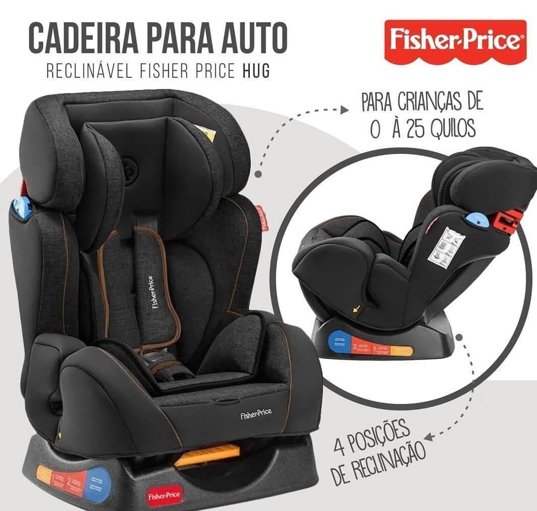 Cadeira Para Auto Fisher Price Hug Até 25Kg Preta