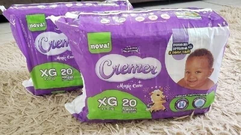 Fralda Cremer Disney, XG, Jumbinho, pacote de 20, Branco