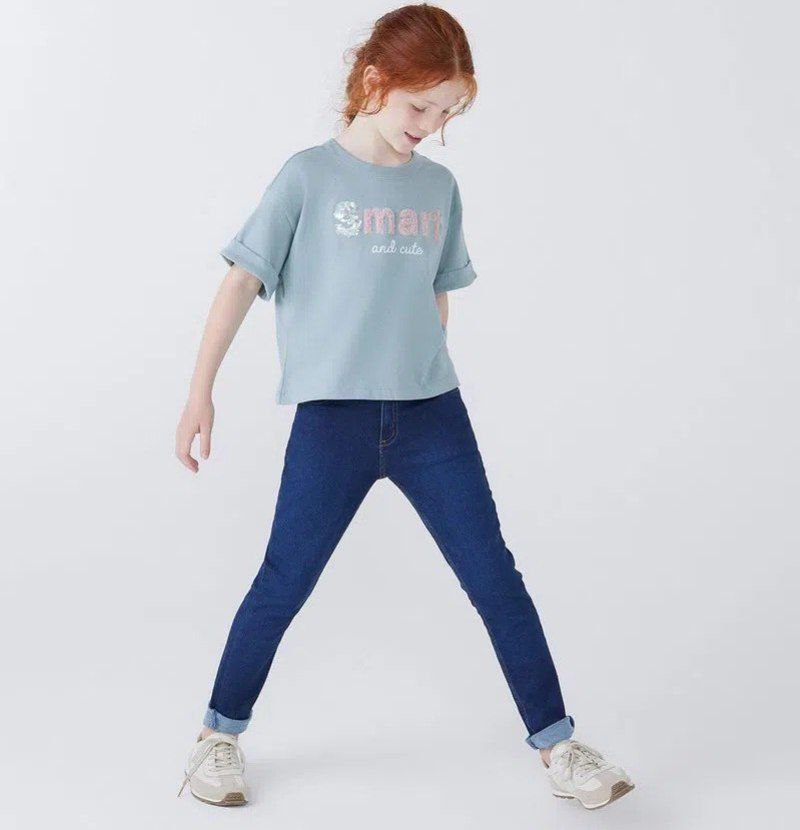 Calça Jeans Infantil Menino Moletom Skinny - hering