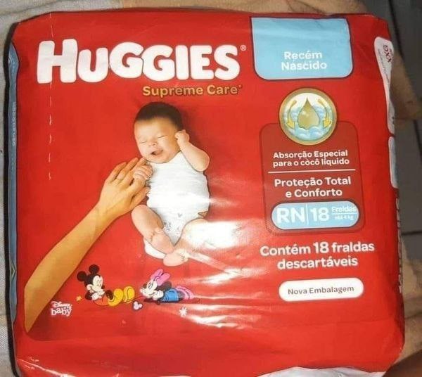 Fralda Huggies Supreme Care Rn - 18 Fraldas