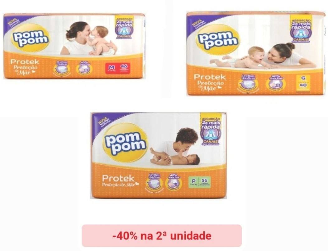 Fralda Pompom Protek Baby Mega