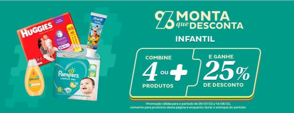 Combine 4 produtos ou mais e ganhe 25% de desconto