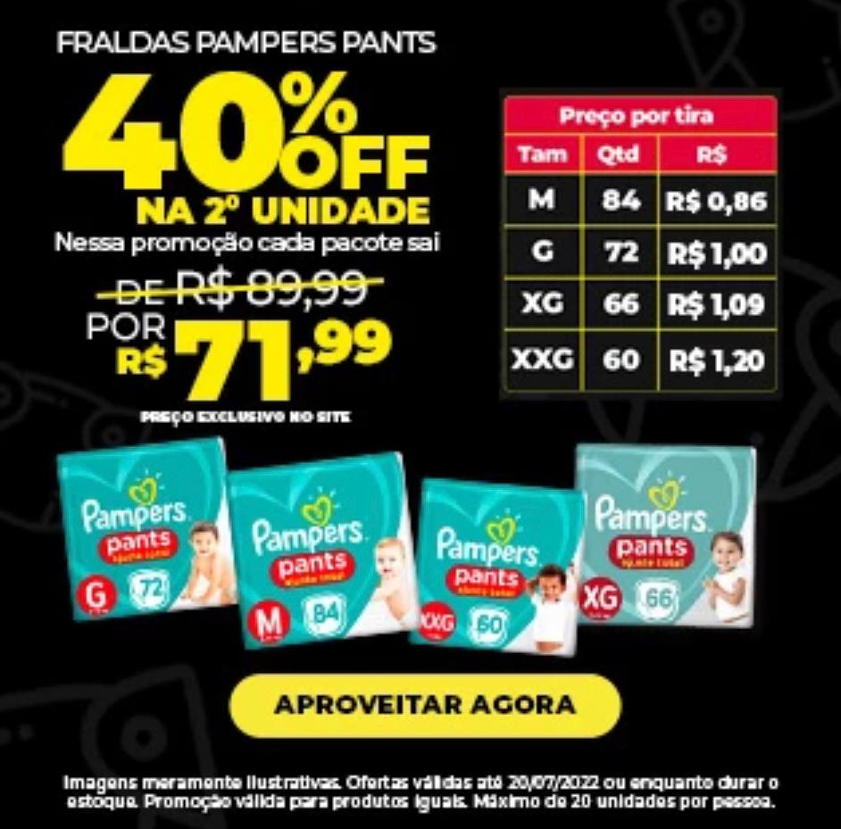 Fralda Pampers Pants Ajuste Total