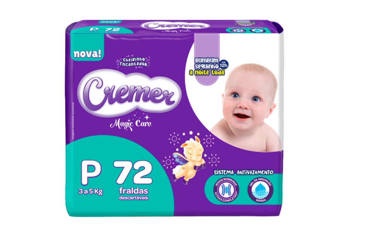 Fralda Cremer Magic Care Hiper P 72 Unidades