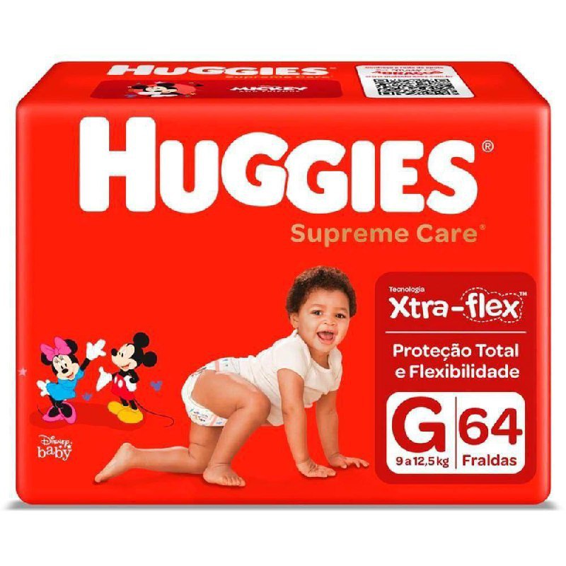 Fralda Huggies Supreme Care G - 64 Unidades
