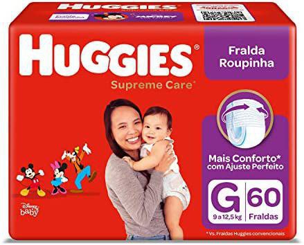 Fralda Huggies Supreme Care Roupinha G - 60 fraldass