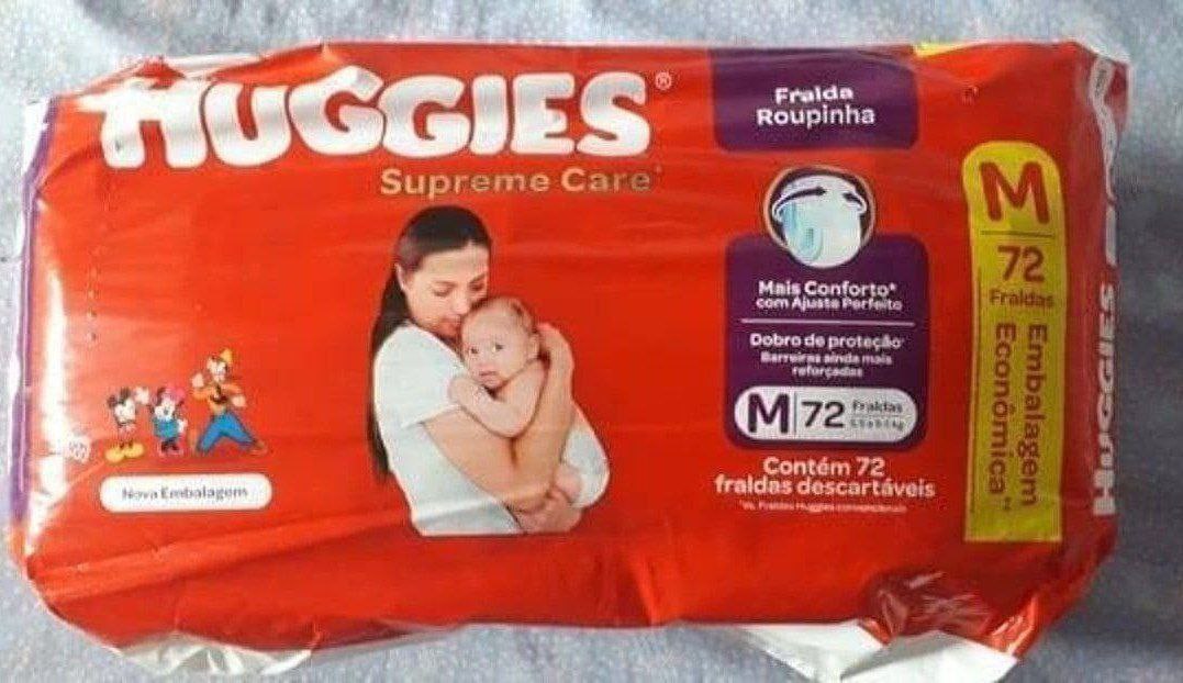Fralda Huggies Supreme Care Roupinha M 72 unidades