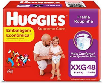 Fralda Huggies Supreme Care Roupinha XXG - 48 fraldas - De vestir