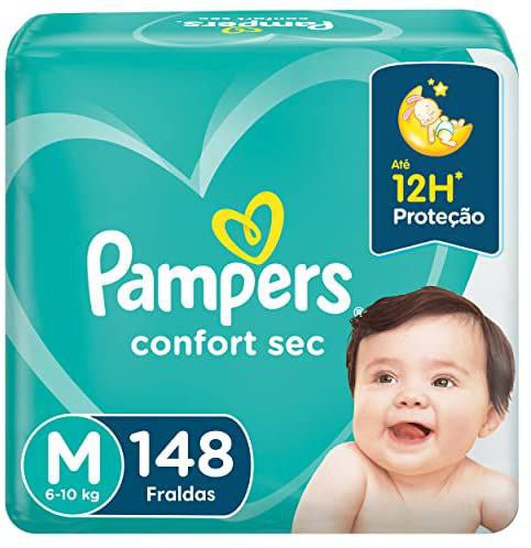 Fralda Pampers Confort Sec M - 148 fraldas