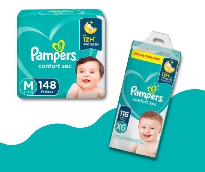 Fralda Pampers Confort Sec Verde