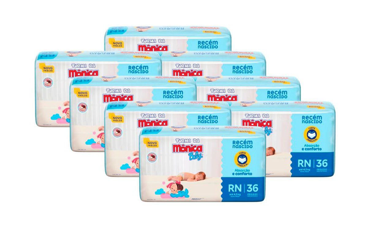 Fralda Turma da Mônica Baby Jumbo RN 288 Unidades