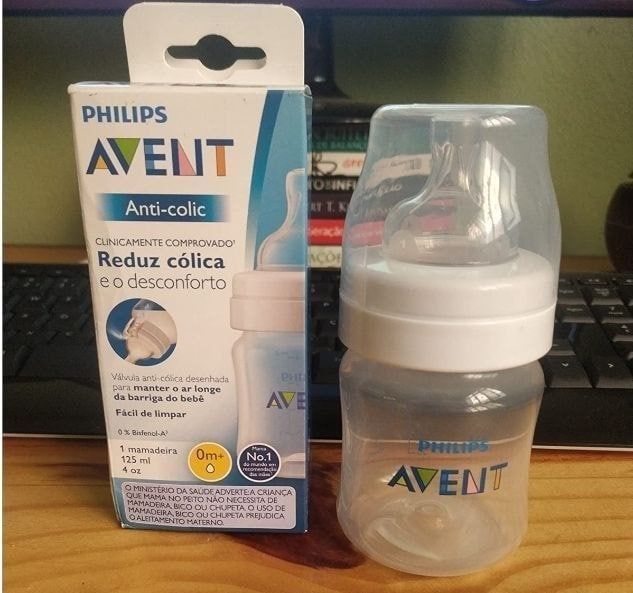 Mamadeira Anti-colic Transparente 125ml, Philips Avent, Transparente, 125 ml