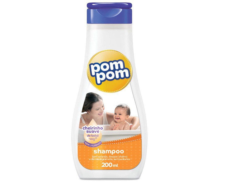 Shampoo Infantil Suave, Pom Pom, Laranja, Pom Pom, Laranja