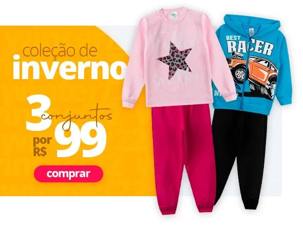 3 Conjuntos Moletom na LigaNessa por 99