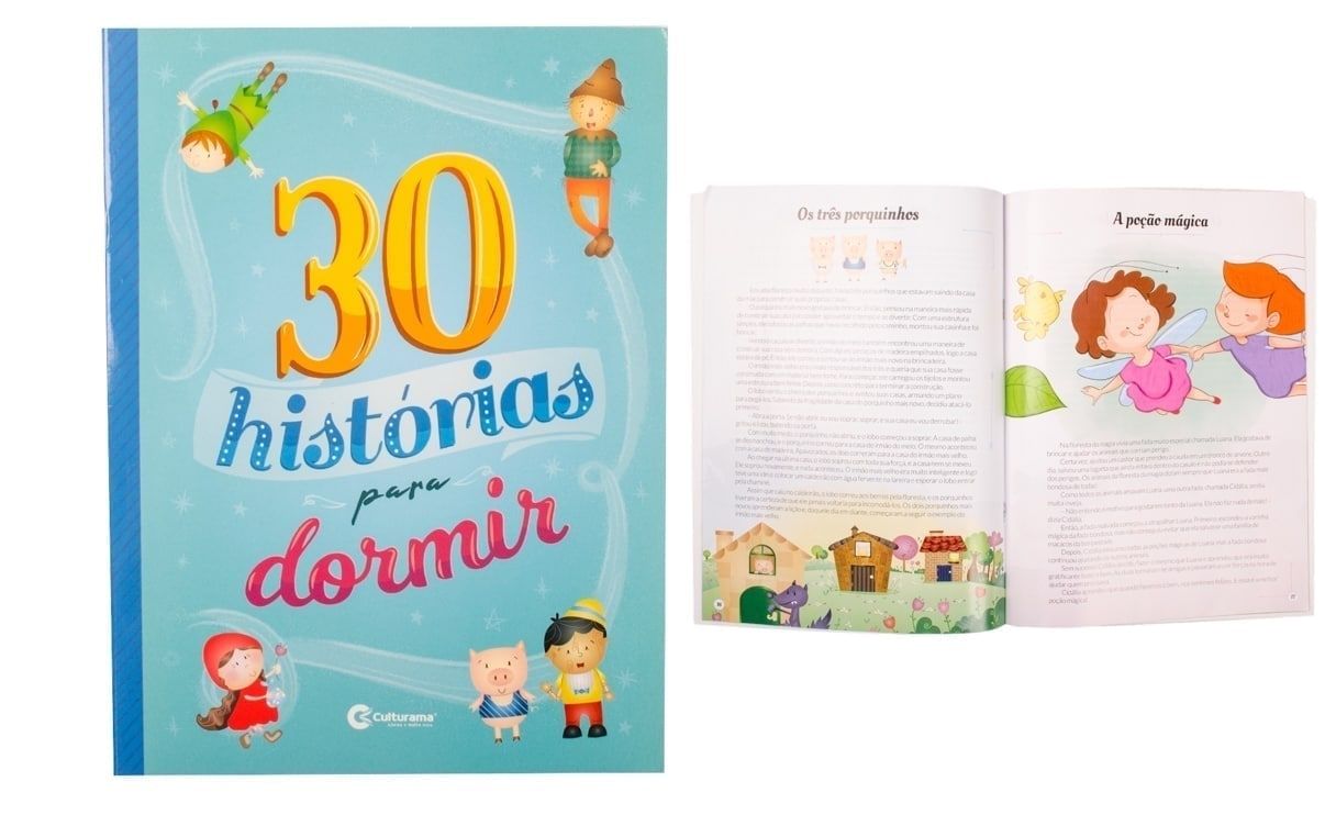 30 HISTÓRIAS PARA DORMIR Canoa, Grampeado ou Costurado
