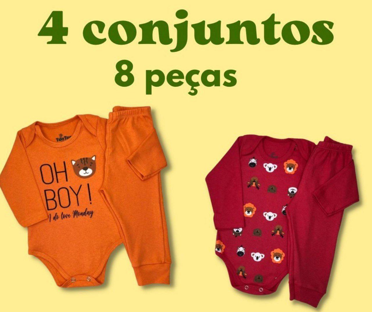 4 conjuntos com 2 peças cada na LojaBaby