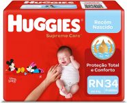 😍 Fralda Huggies Supreme Care RN – 34 fraldas