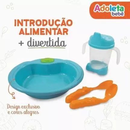 Adoleta Bebê Kit Alimentacao Colore, Azul Turquesa