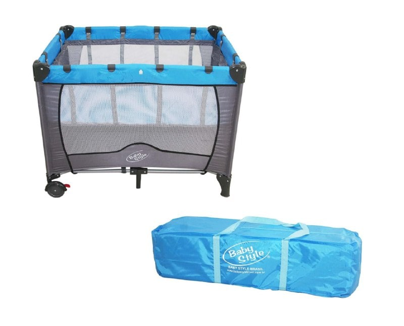 Berço Compacto Azul - Baby Style