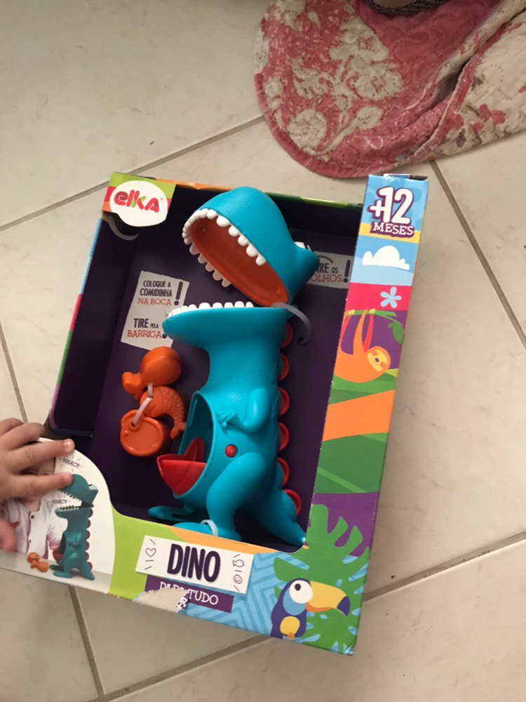 Brinquedo para Bebê Dino Papa Tudo com Acessórios, Elka