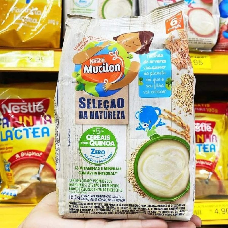 Cereal Infantil, Seleção Da Natureza, 5 Cereais com Quinoa, Mucilon, 180g